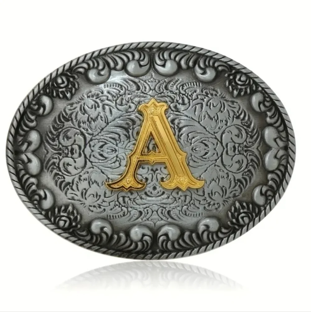 New mens Letter A intials monogram belt buckles